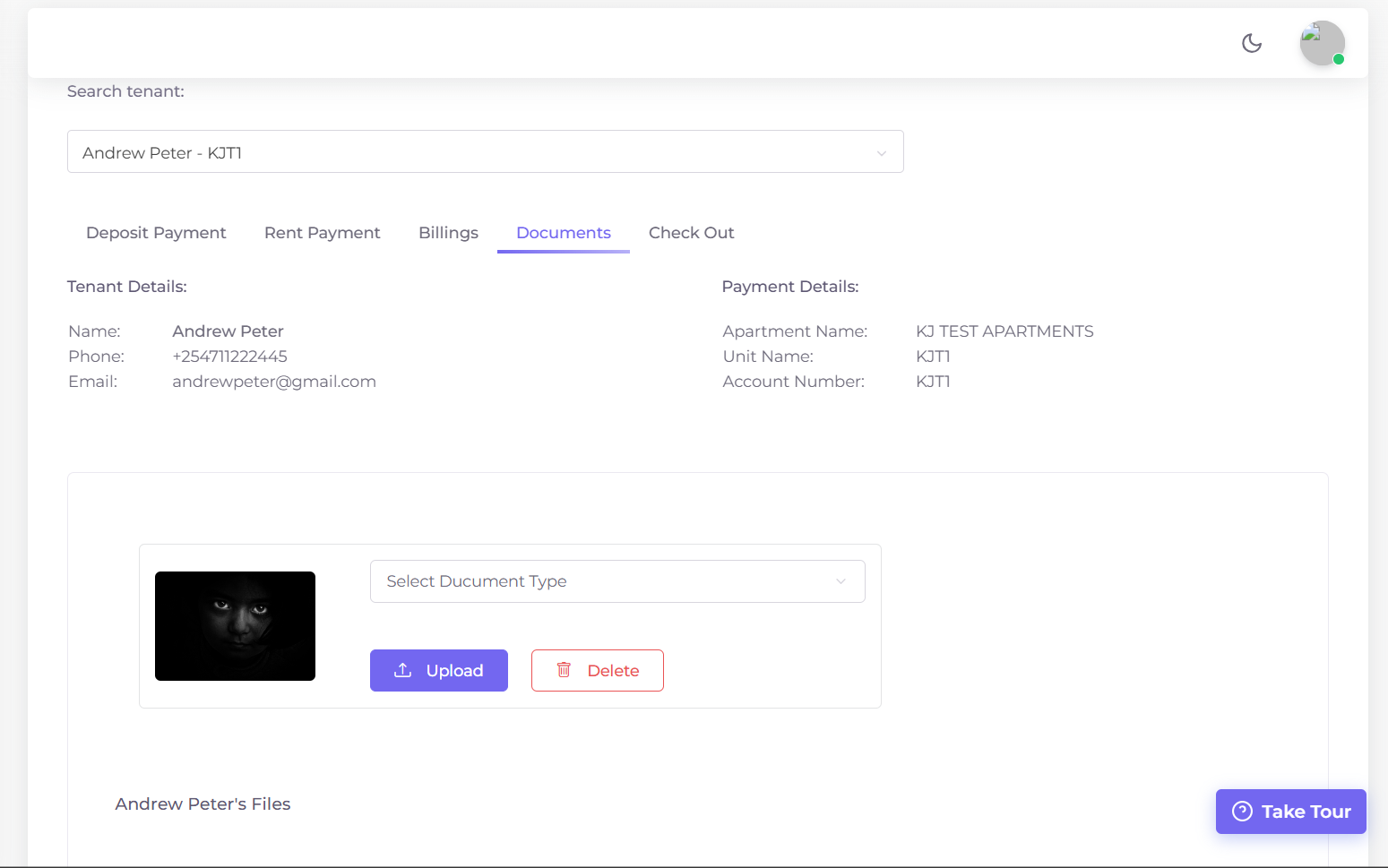 Tenant Documents Upload